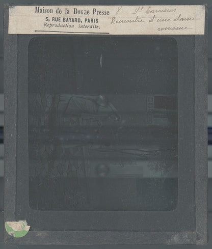 Tarcisius de Rome, Italie, dessin, photo plaque de verre, positif 8,5x10 cm