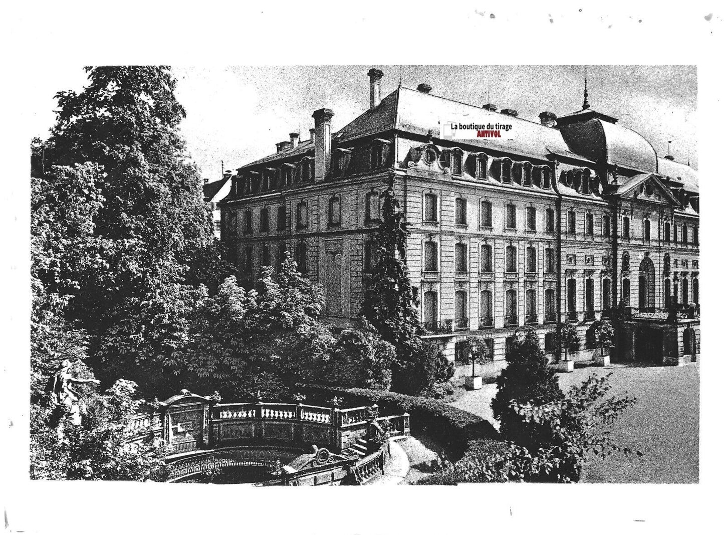 Plaque verre photo ancienne positif noir & blanc 13x18 cm Donaueschingen Danube