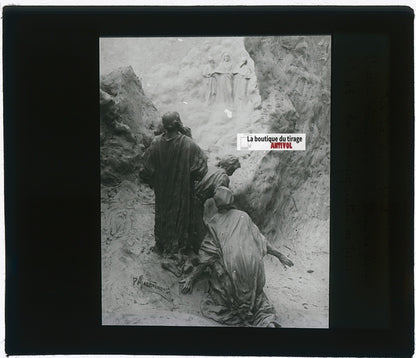 La Transfiguration de Jésus, photo plaque verre, noir & blanc, positif 8,5x10 cm