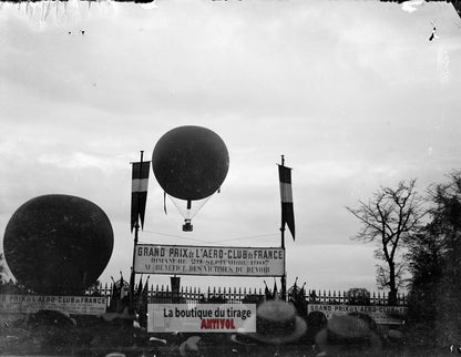 Prix Aéro-Club de France, Paris, plaque verre, photo ancienne, négatif 9x12 cm
