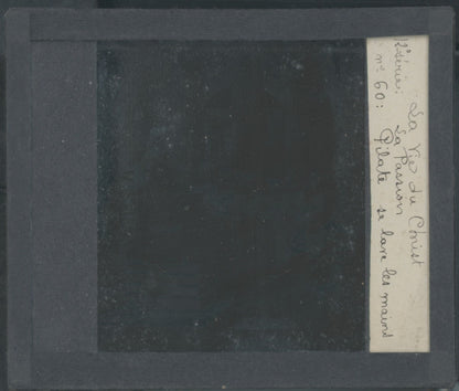 Pilate se lave les mains, Christ, photo plaque verre, noir & blanc, 8,5x10 cm