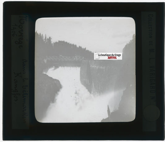Telemark, Norvège, photo plaque de verre, noir & blanc, positif 8,5x10 cm