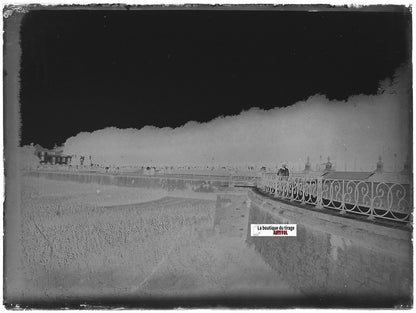 Terrasse Saint-Germain-en-Laye, Plaque verre photo, négatif noir & blanc 9x12 cm