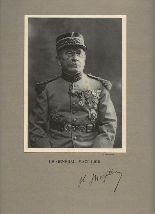 Photo ancienne, portrait militaire général Mazillier, cliché Sartony, France