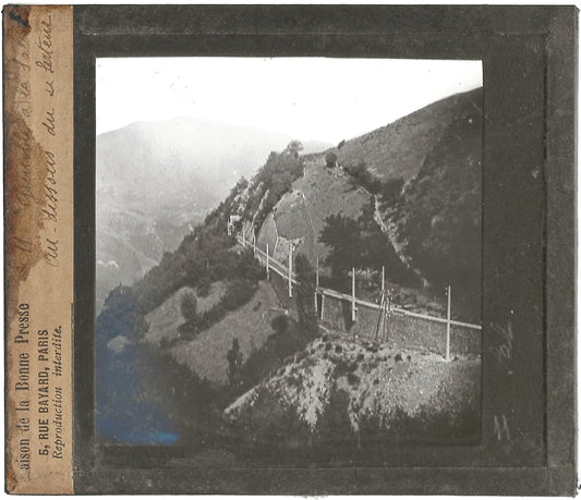 De Grenoble à La Salette-Fallavaux, photo plaque verre, positif 8,5x10 cm