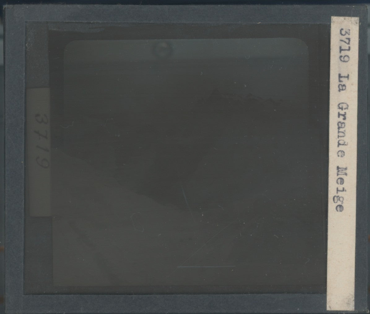 La Grande Meije, montagne, photo plaque verre, noir & blanc, positif 8,5x10 cm