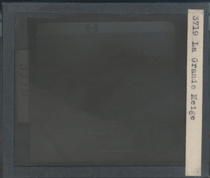 La Grande Meije, montagne, photo plaque verre, noir & blanc, positif 8,5x10 cm