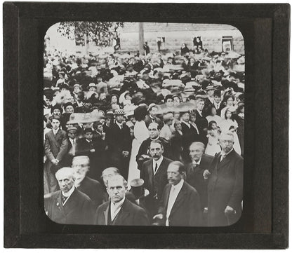 Membres gouvernement, Congrès Montréal, photo plaque de verre, positif 8,5x10 cm