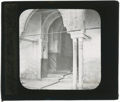 Grenade, Alhambra, Abencerages, photo plaque de verre, positif 8,5x10 cm