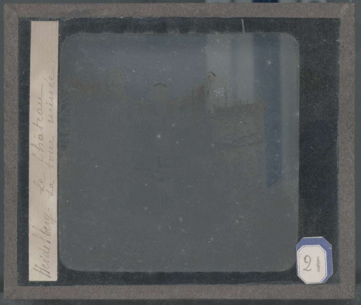 Château de Heidelberg, Allemagne, photo plaque verre, positif 8,5x10 cm