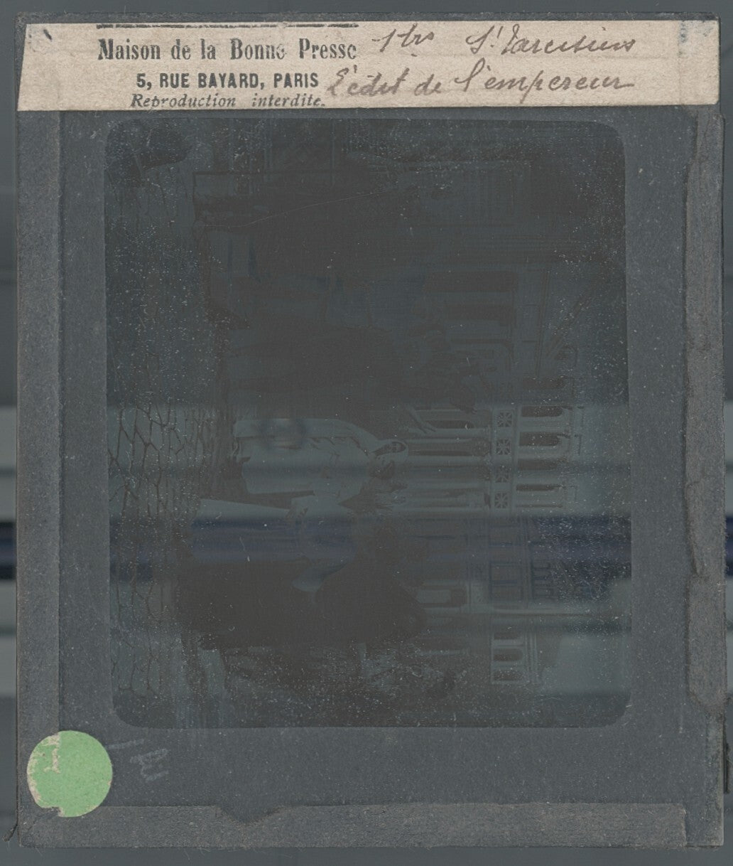 Tarcisius de Rome, Italie, dessin, photo plaque de verre, positif 8,5x10 cm