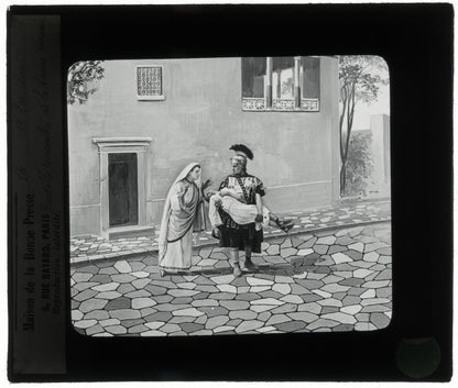 Tarcisius de Rome, Italie, dessin, photo plaque de verre, positif 8,5x10 cm