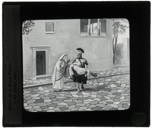 Tarcisius de Rome, Italie, dessin, photo plaque de verre, positif 8,5x10 cm