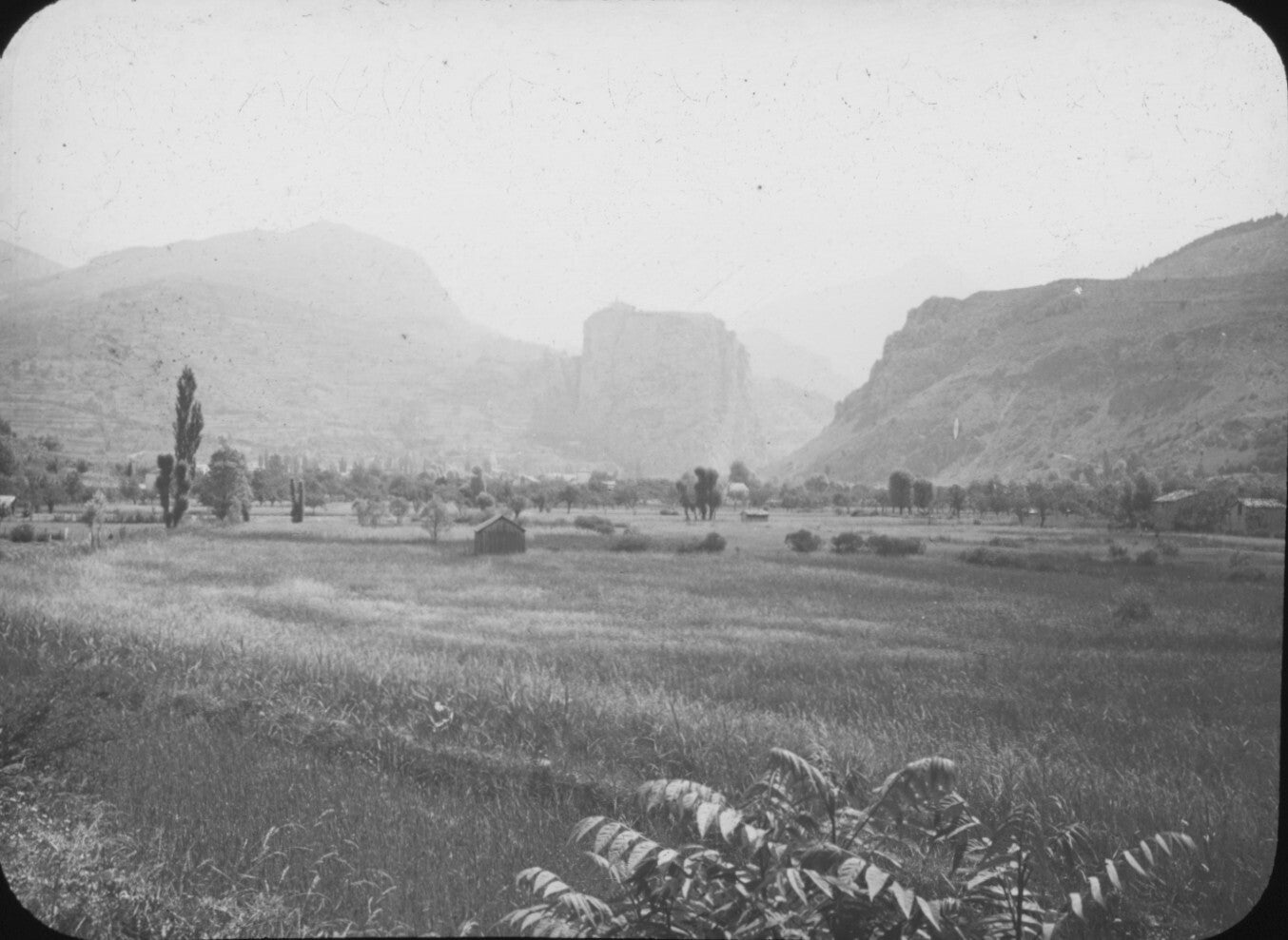 Castellane, Alpes-de-Haute-Provence, photo plaque de verre, positif 8,5x10 cm