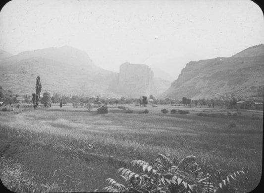 Castellane, Alpes-de-Haute-Provence, photo plaque de verre, positif 8,5x10 cm