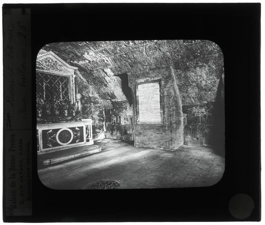 La Prison Romaine, Rome, photo ancienne plaque de verre, positif 8,5x10 cm