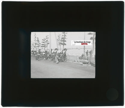 Asie, Japon, Yokohama, photo plaque verre, noir & blanc, positif 8,5x10 cm