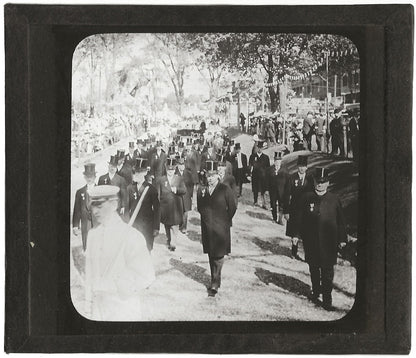 Délégation anglaise Saint-Patrice, Québec, photo plaque verre, positif 8,5x10 cm