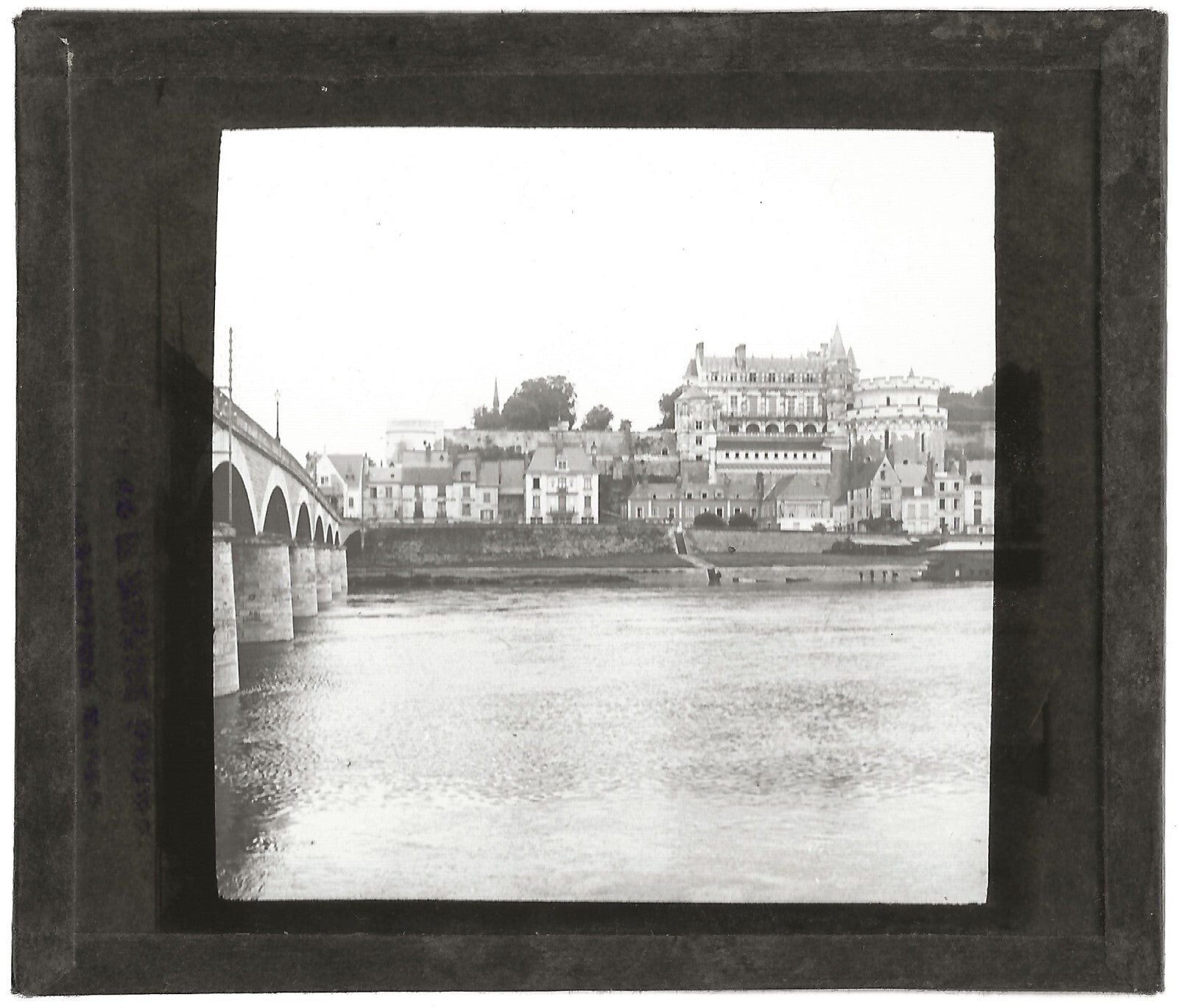Château royal d'Amboise, photo ancienne plaque de verre, positif 8,5x10 cm