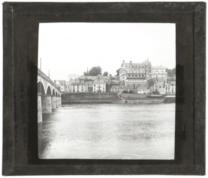 Château royal d'Amboise, photo ancienne plaque de verre, positif 8,5x10 cm