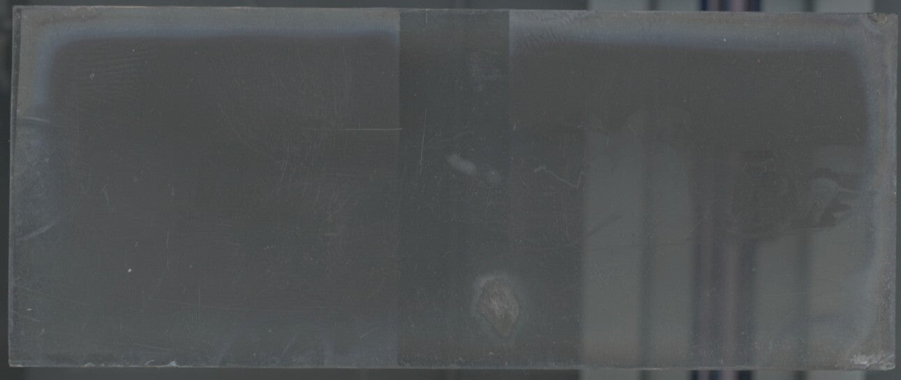 Famille, voiture, Plaque verre stéréoscopie, négatif noir & blanc 4,5x10,7 cm