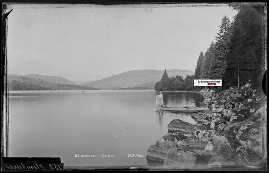 Gérardmer, Neurdein, Vosges, Plaque verre photo, négatif noir & blanc 13x21 cm