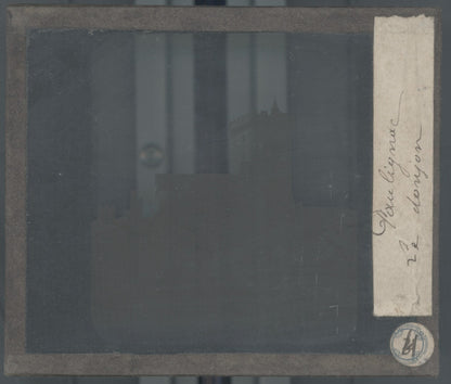 Château de Polignac, photo plaque verre, noir & blanc, positif 8,5x10 cm