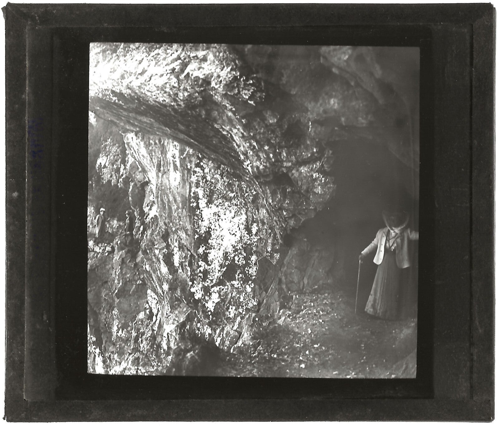 De Grenoble à La Salette-Fallavaux, photo plaque verre, positif 8,5x10 cm
