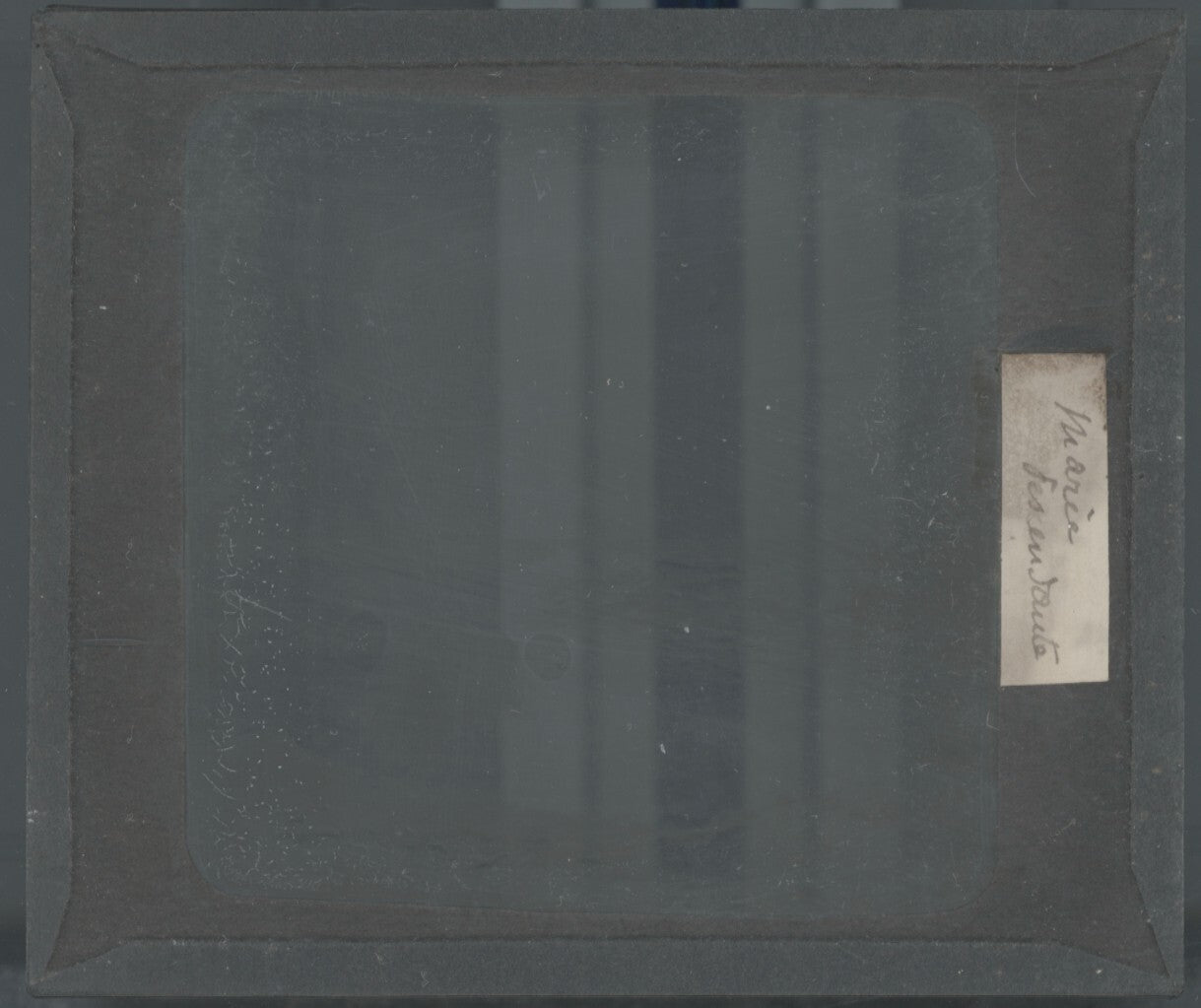 Paysage, mer, vagues, photo plaque verre, noir & blanc, positif 8,5x10 cm