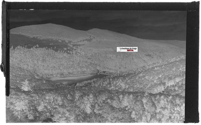 Plaque verre photo, négatif noir & blanc 9x14 cm, Le Markstein, Lac de la Lauch