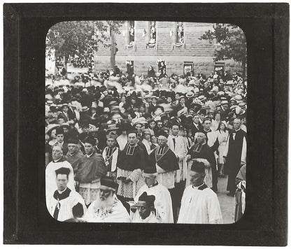 Représentants des évêques, Montréal, photo plaque de verre, positif 8,5x10 cm