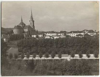 Plaque verre, photo négatif noir & blanc 9x14 cm, Hasparren, Pays Basque, France