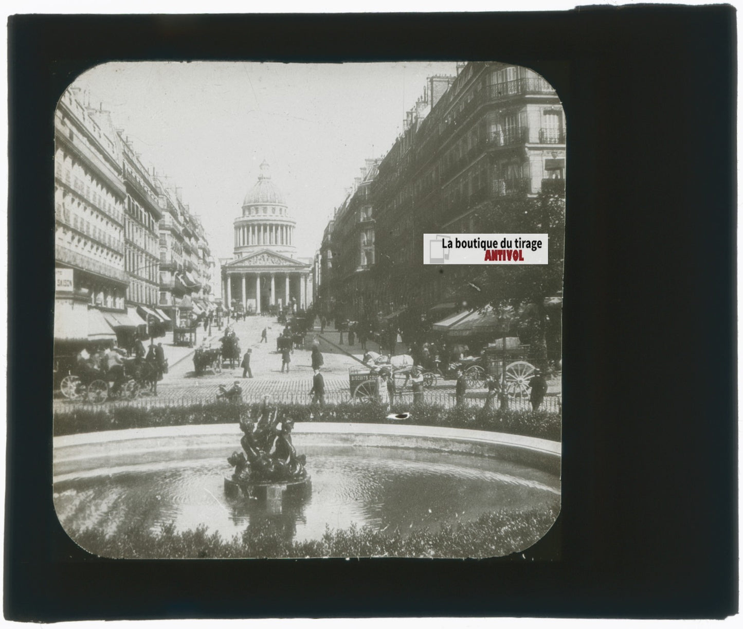 Paris, Panthéon, Sorbonne, photo plaque verre, noir & blanc, positif 8,5x10 cm