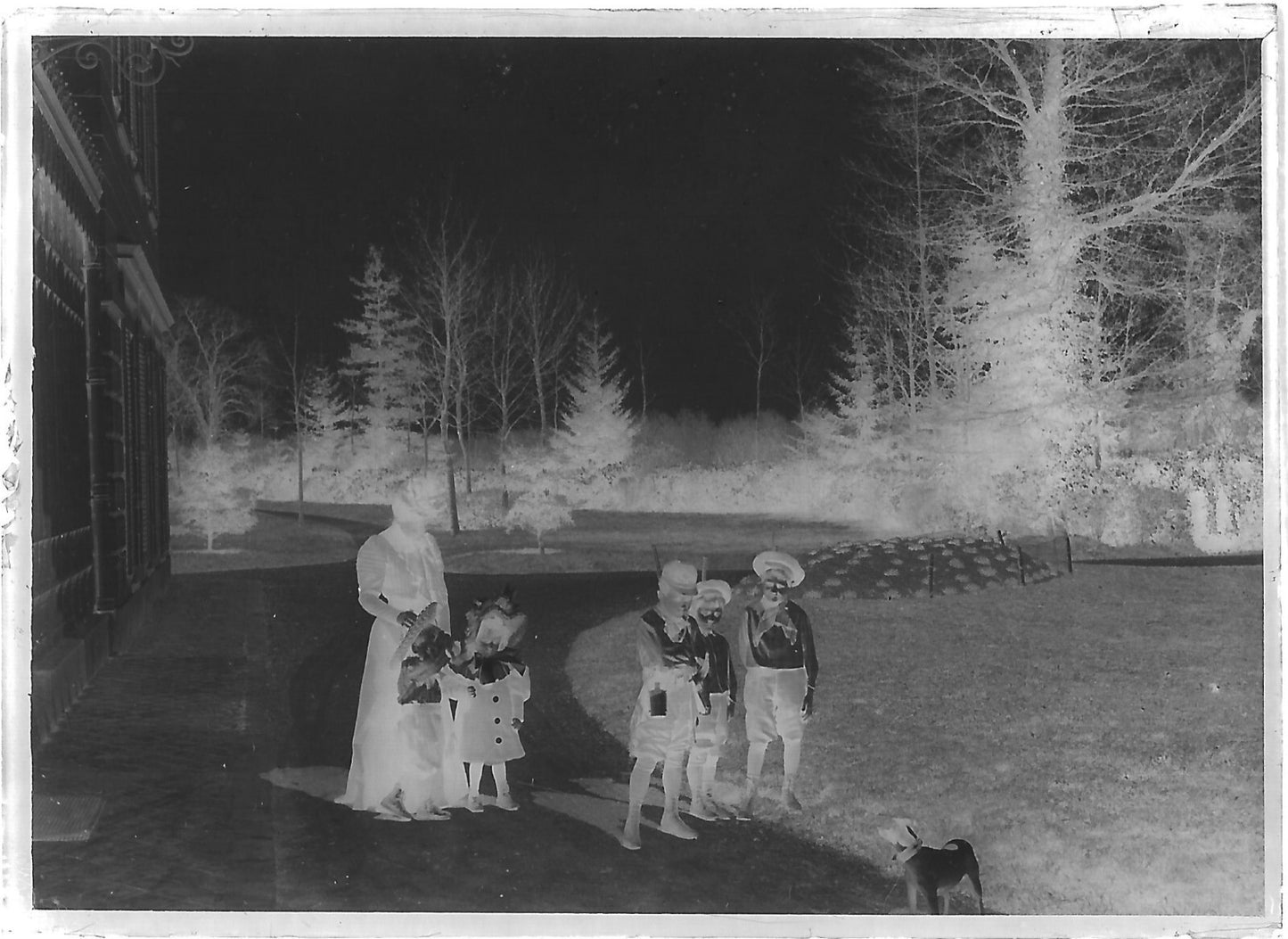 Bailly, France, château, photos plaque de verre, lot de 10 négatifs 6x9 cm