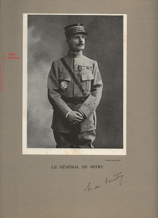 Photo ancienne, portrait militaire général De Mitry, cliché Pierre-Petit, France