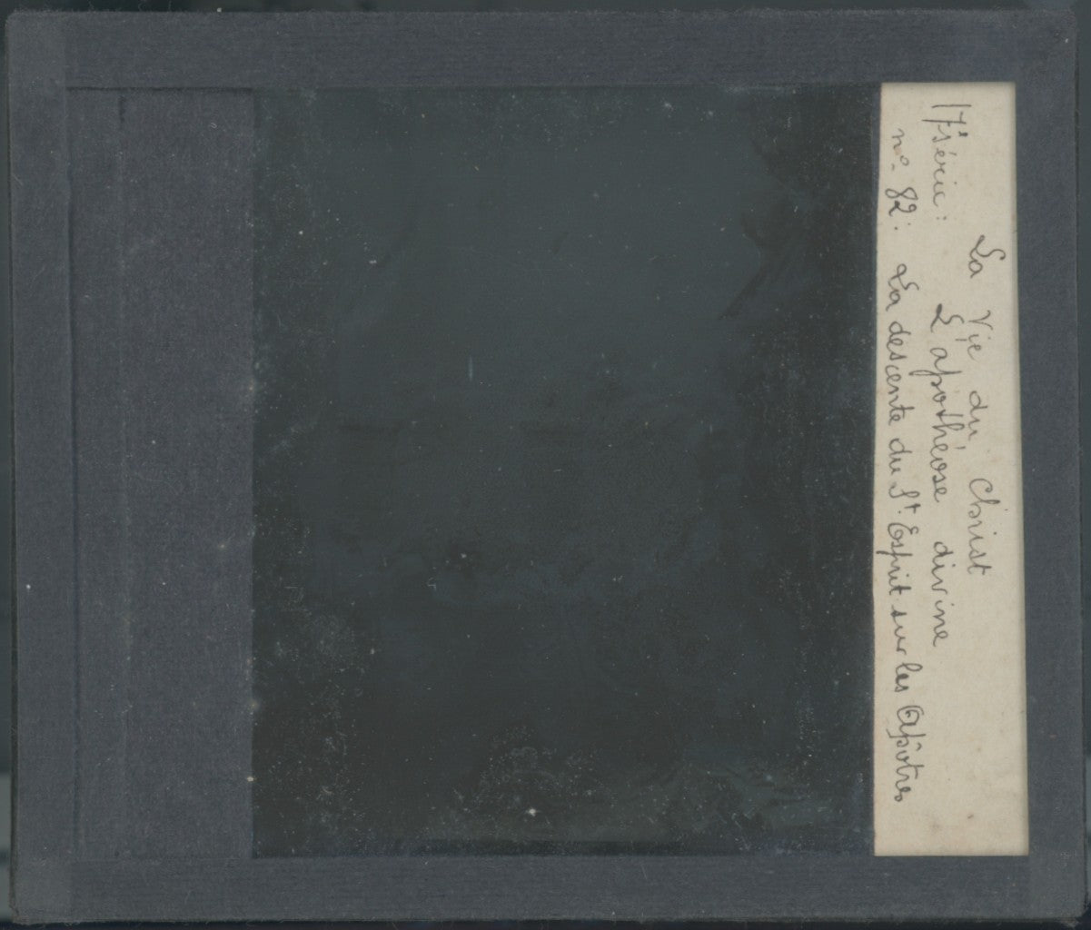 La Pentecôte, Christ, photo ancienne plaque verre, noir & blanc, 8,5x10 cm