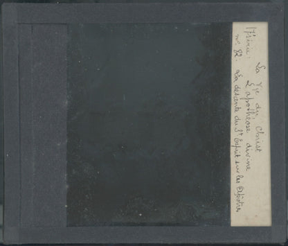 La Pentecôte, Christ, photo ancienne plaque verre, noir & blanc, 8,5x10 cm