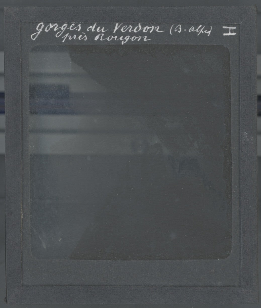 Gorges du Verdon, Rougon, photo ancienne plaque de verre, positif 8,5x10 cm
