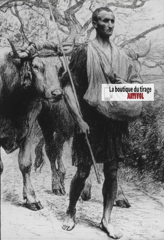 Marc, scène religieuse, dessin peinture plaque de verre, positif 8,5x10 cm