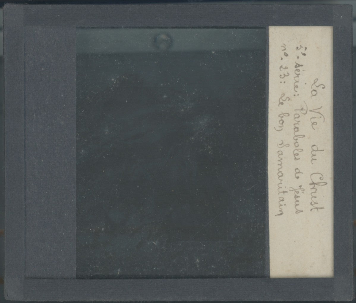 Le Bon Samaritain, Jésus, photo plaque verre, noir & blanc, positif 8,5x10 cm