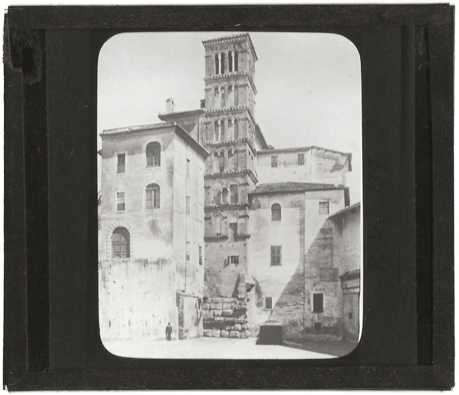 Basilique Santi Giovanni e Paolo, photo plaque de verre, positif 8,5x10 cm