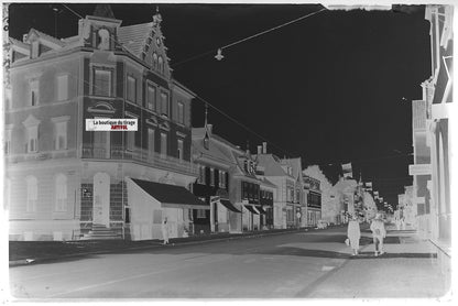 Saint-Louis, Alsace, Plaque verre photo ancienne, négatif noir & blanc 10x15 cm