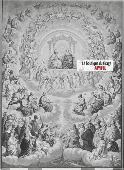 Scène religieuse, catéchisme, dessin peinture, plaque verre, positif 8,5x10 cm