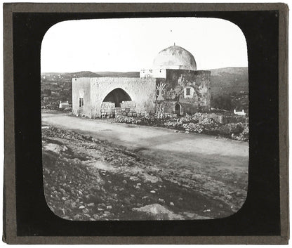 Tombeau Rachel Cisjordanie, photo ancienne plaque de verre, positif 8,5x10 cm