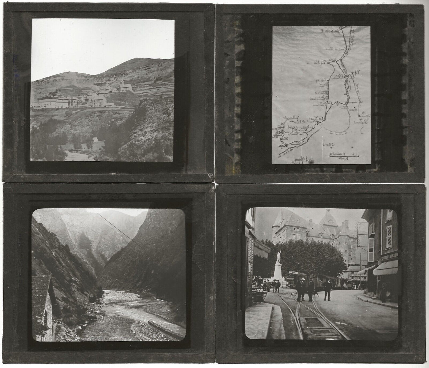 Grenoble, La Salette Vizille, photos plaques de verre, lot 10 positifs 8,5x10 cm