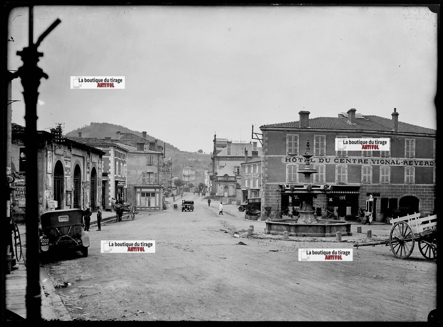 Billom Auvergne, France, photos plaque de verre, lot de 5 négatifs 13x18 cm