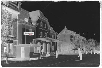 Saint-Louis, douanes, Plaque verre photo ancienne, négatif noir & blanc 10x15 cm