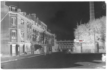 Plaque verre photo, négatif noir & blanc 9x14 cm, Jarny, Meurthe-et-Moselle