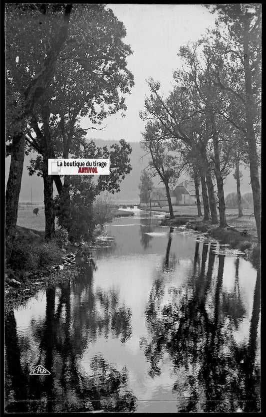 Plaque verre photo ancienne, négatif noir & blanc 9x14 cm, Mouthe Doubs France