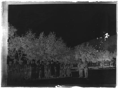 Plaque verre photo ancienne noir et blanc négatif 9x12 cm soldats guerre 